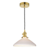 Wisząca lampa ceramiczna Hadano HAD0140-10 mosiądz biały