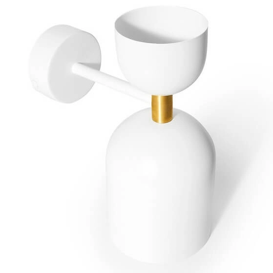 Podwójna lampa ścienna Supuru SUK13010 do jadalni biała mosiądz