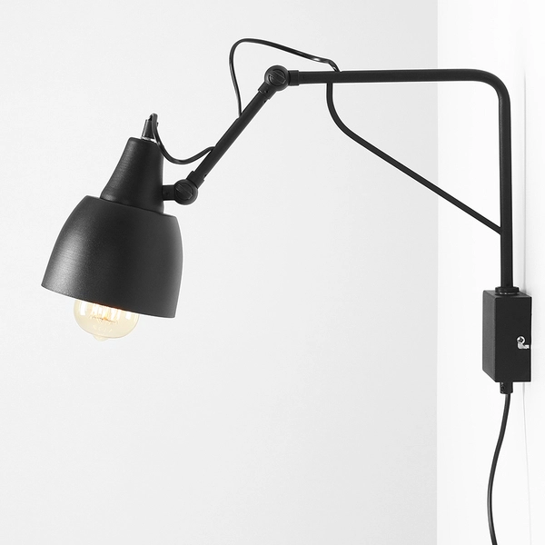 Lampa ścienna SOHO 1002C1_M Aldex regulowany reflektorek czarny