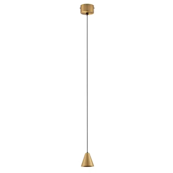 Stożkowa lampa wisząca GRONVILO LE45438 LED 5W 3000K nad stół złota