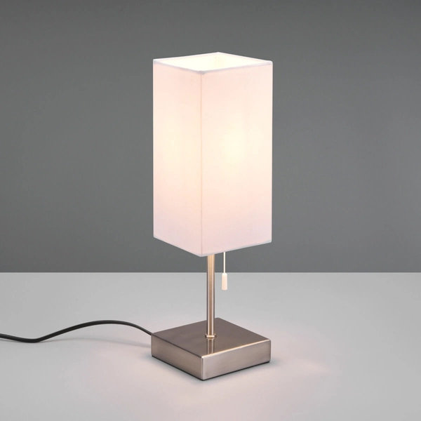 Nocna lampka Ole R51061007 RL Light podłużna do sypialni biała nikiel