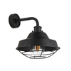 Kopułowa lampa ścienna L&-195888 IP44 czarny przezroczysty