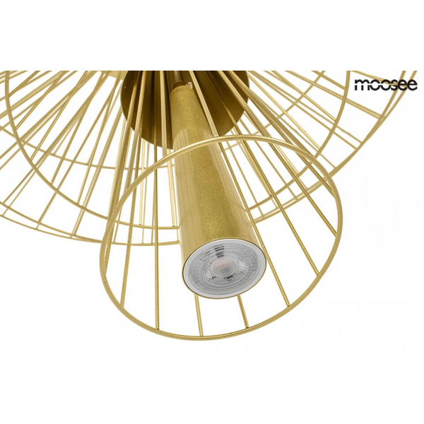 Lampa wisząca loftowa Sesto MSE010100336 Moosee druciak złota