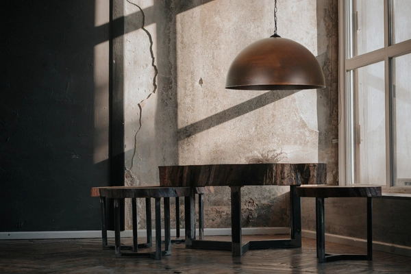 Rdzawa lampa wisząca Hemisphere 6368 industrialna do przedpokoju