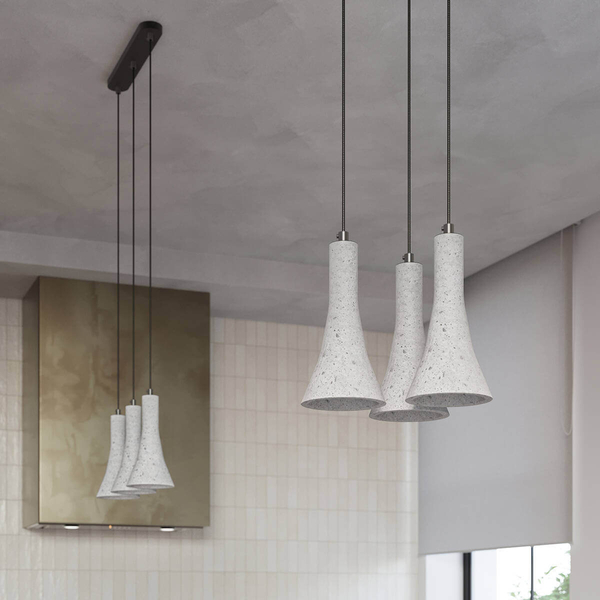 Lampa zwisająca Rea SL.1226 do jadalni potrójna szara