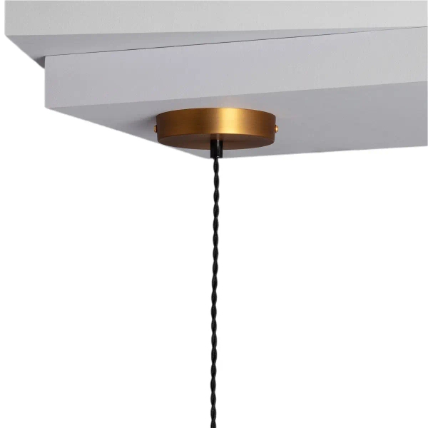 Geometryczna lampa wisząca Baciata ABR-LWS-A-BAC do sypialni bursztynowa