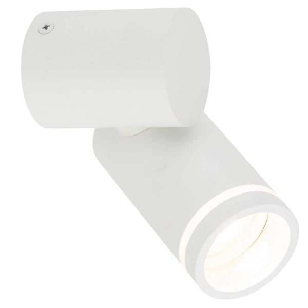 Lampa naścienna do jadalni Jet 5393 loftowa tuba metalowa biała