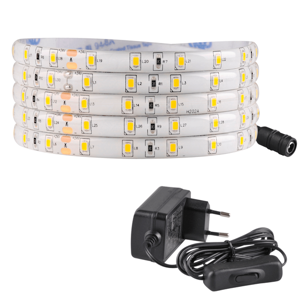 Taśma ledowa z zasilaczem zestaw 2m 324177 LED 9W 4000K 24V IP65 biała