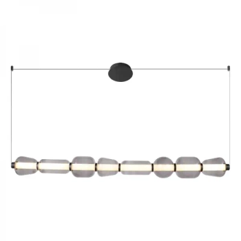 Szklana lampa wisząca 23066 LED 37W 3000K przydymione szkło czarny