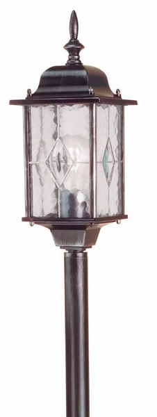 Słupek ogrodowy stojący Wexford WX4 Elstead retro czarny srebrny