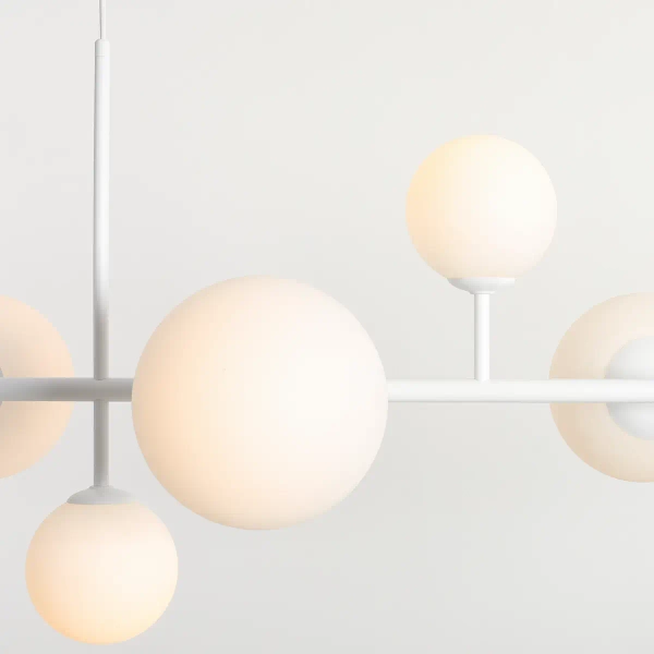 Molekułowa lampa sufitowa DIONE 1092N Aldex do salonu biały