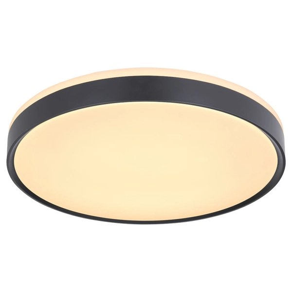 Okrągła LAMPA sufitowa SONNY 41587-18 Globo metalowy plafon LED 18W 3000K - 6000K do sypialni czarny