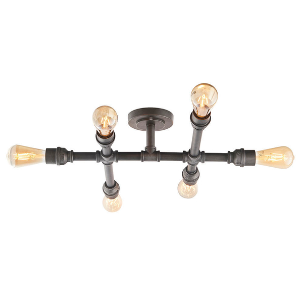 Sufitowa lampa Pipe 78763 metalowa do gabinetu rurka szara