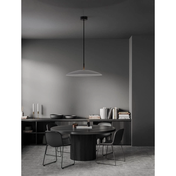 Wisząca lampa PECA LE44271 LED 17W 3000K kopuła szara czarna