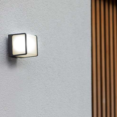 Kinkiet LAMPA elewacyjna DOBLO 5197002125 Lutec kwadratowa OPRAWA ścienna LED 15W 3000K outdoor IP54 szary