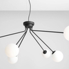 Wisząca lampa salonowa Holm 1082K1 Aldex szklane kule stick czarne białe