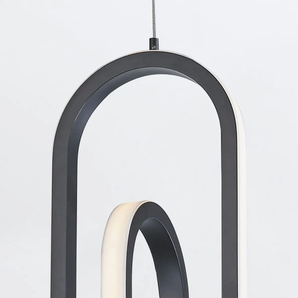 Salonowa lampa wisząca Demark QN-DEMARK-1P-BK LED 28W 3000K owalna czarny