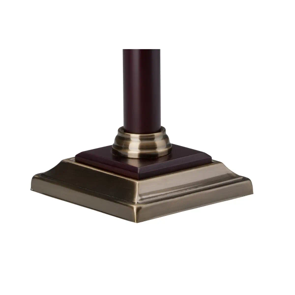 Regulowana lampa stołowa Bankir 92679/31 szklana mosiądz biały