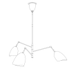 Żyrandol regulowany RAGNO ST-8625P black metalowy czarny