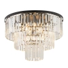 Kryształowa lampa sufitowa CRISTAL 7627 do salonu czarna przezroczysta