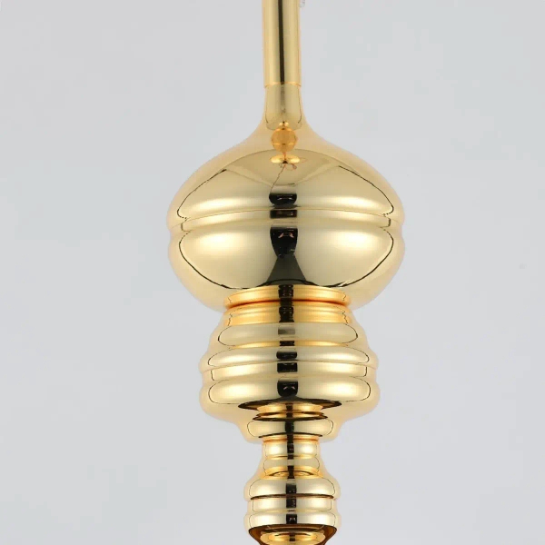 Wisząca lampa hampton Queen MP-8846-18 black gold Step abażurowa czarna złota