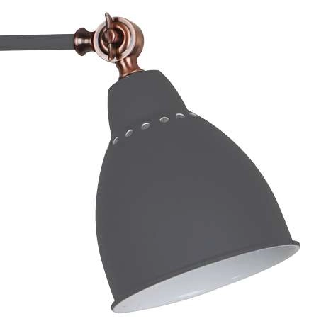 Kinkiet LAMPA ścienna SONNY MB-HN5011-1-B Italux metalowa OPRAWA regulowana na wysięgniku reflektorek loft grafitowy
