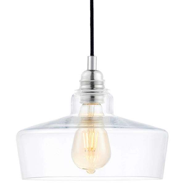 LAMPA wisząca LONGIS 10523409 Kaspa metalowa OPRAWA listwa ZWIS szklany przezroczysty