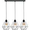 LAMPA wisząca BASKET 7215 Milagro druciana OPRAWA metalowa listwa ZWIS klatki loft czarne