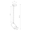 Natynkowa lampa nowoczesna Mono 7725 ruchoma tuba biała do salonu