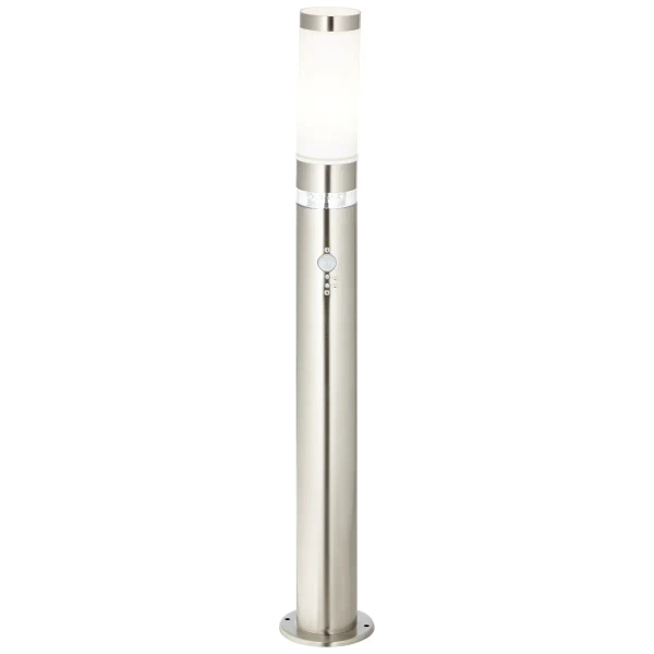 Ogrodowy słupek metalowy Bole G46799/82 tuba srebrna