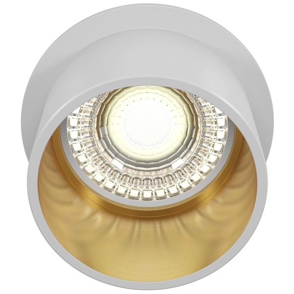 Downlight oprawa podstropowa Reif DL050-01WG biała złota