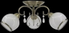 Antyczna lampa sufitowa 8875/3 21QG szklana mosiądz