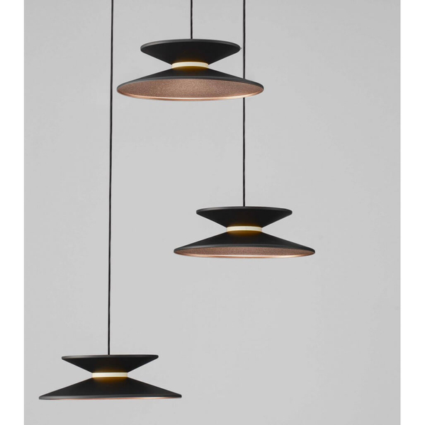 Kaskadowa lampa wisząca GUANAY LE44742 LED 14W 3000K czarna złota