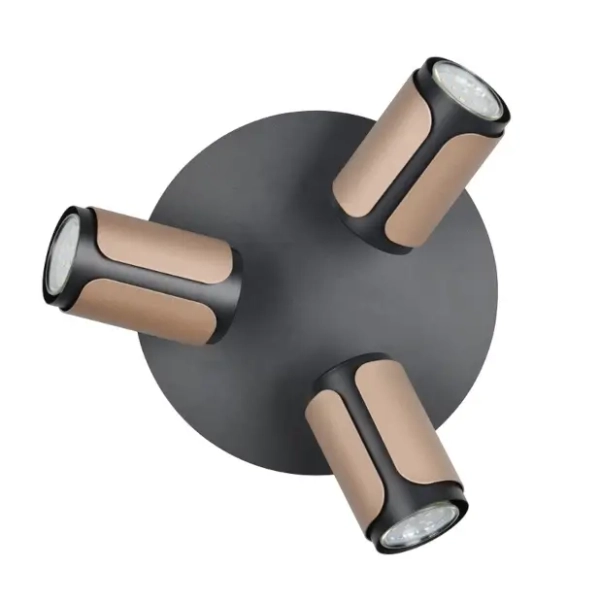 Potrójny sufitowy plafon Gillan 814530365 reflektory regulowane brązowy