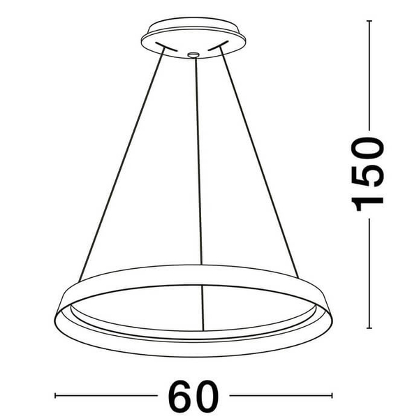 Regulowana lampa wisząca BATALLAS LE44649 LED 52W 2700-4000K brązowy