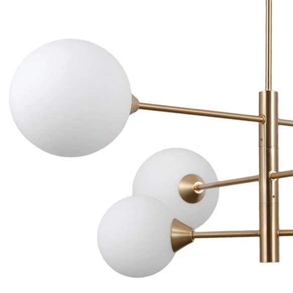 Sufitowa LAMPA molekuły EVORA PND-55342-6-HB Italux szklane kule sticks białe