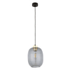 Owalna lampa wisząca Omega 4572 TK Lighting szklana czarna przydymiona