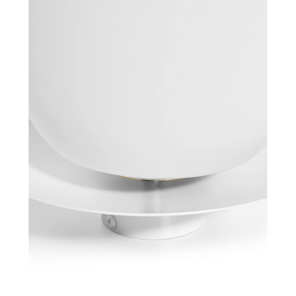 Nasufitowa lampa do salonu Kuul KLC11000 szklana kula biała