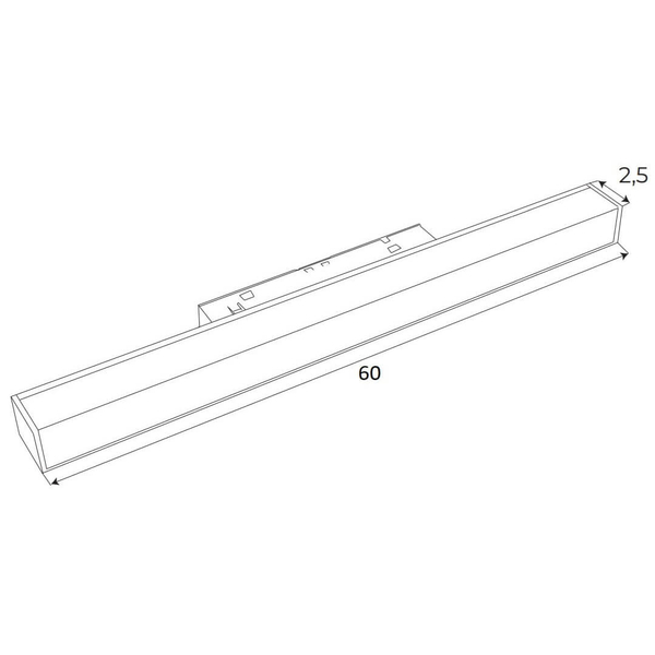 Liniowa lampa magnetyczna Zigbee M0002Z LED 18W 2700-5000K czarna