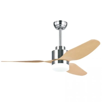Sufitowa lampa z wentylatorem 19131 LED 18W 3000-6000K drewniana chrom