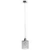 Wisząca LAMPA glamour KET536 metalowa OPRAWA zwis kryształki crystals chrom srebrne