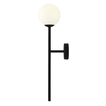 Ścienna lampa kulista Bosso 1087C1 Aldex kinkiet do sypialni czarny
