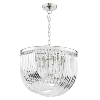 Lampa zwisająca Eltham ELT8638-EH Dar Lighting crystal metalowa nikiel srebrna