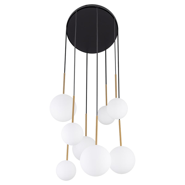 Lampa wisząca okrągła kaskada Karo 10934 Nowodvorski kule złota biała