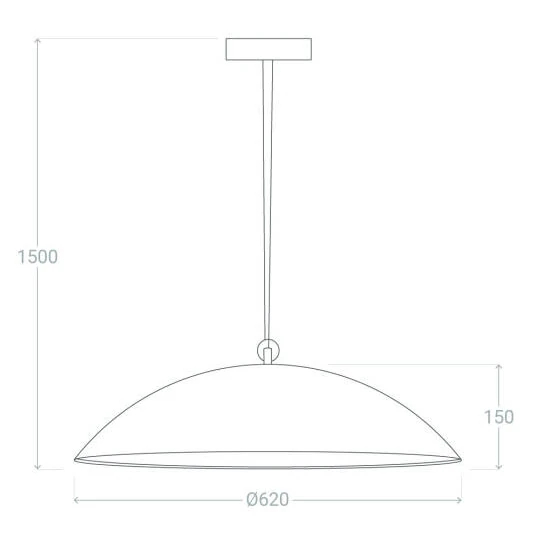 Lampa wisząca nad stół Goldi ABR-LWG60 Abruzzo kopuła złota