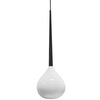 Wisząca lampa mininalistyczna Aga do salonu czarna biała