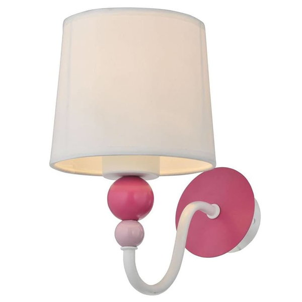 Kinkiet do pokoju dziecięcego Bebe 21-39163 Candellux z abażurem różowy