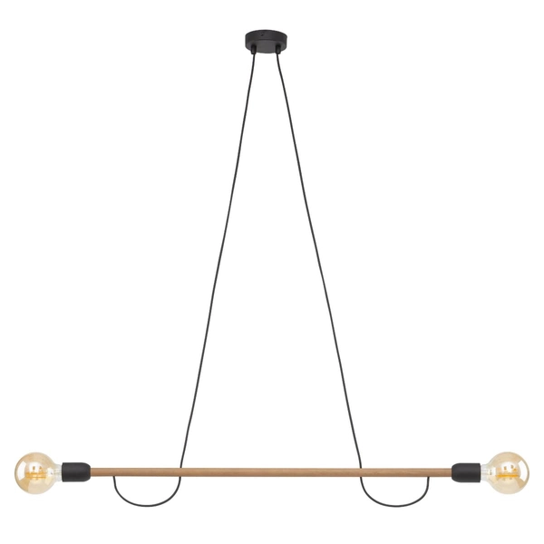 Podwójna lampa wisząca loft Helix 4948 TK Lighting drewniana czarna