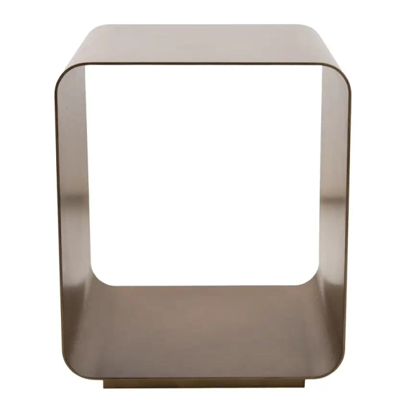 Złoty stolik kawowy NOURA MM001501100369 drewniany minimalistyczny 45cm