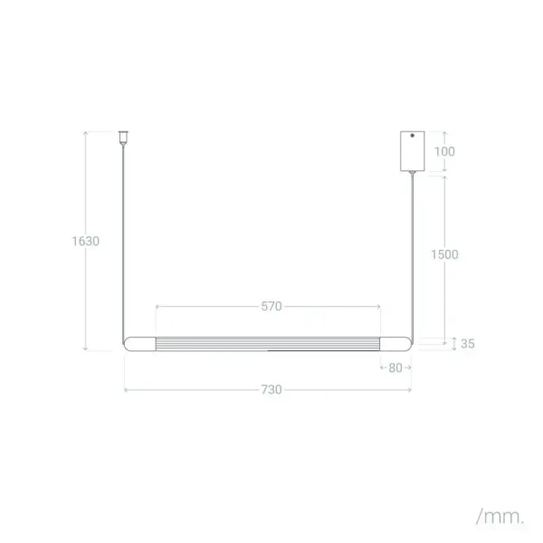 Lampa wisząca szklana Jacob ABR-LWLJ-3W-3000K LED 2,5W 3000K złota biała